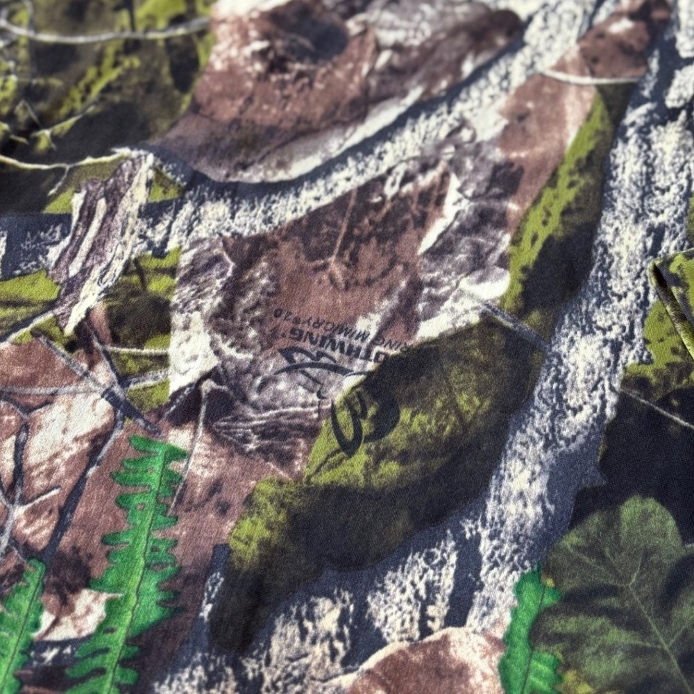 Mothwing Mens Green Brown Camo Long Sleeve Mock Neck Thermal Hunting Gear XL - Picture 5 of 8